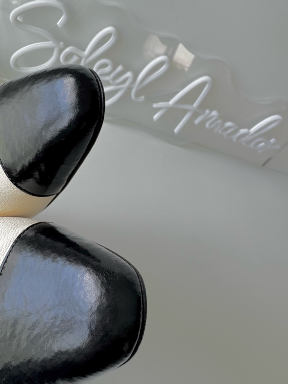 CHANEL Beige and Black Goatskin Slingback Flats - Picture 11 of 12